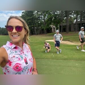 Women’s bad birdie golf polo